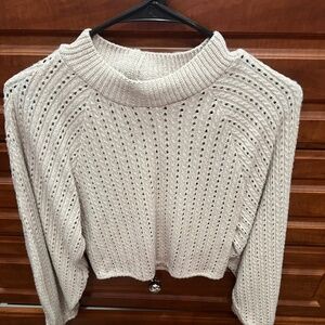 Zara beige crop sweater